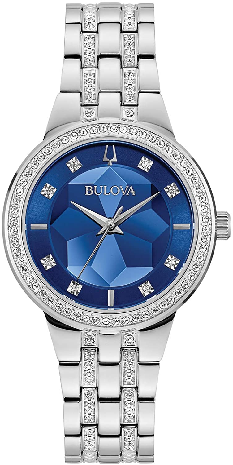 Bulova Phantom Crystal Damen Silber Uhr 96L276 Image