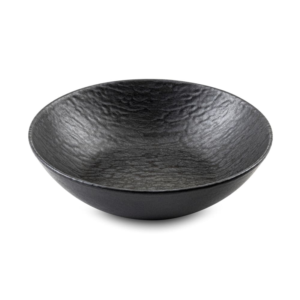 Assiette salade et pâtes en Grès Noir