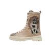 Stiefelette DOGO "Gisele Schnürstiefel Boots Heart Cat Damen Stiefeletten", Damen, Gr. 41, Normalschaft, braun, Lederimitat, Schuhe, Vegan