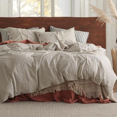 TEMU 2pcs/3pcs Duvet Cover- Linen Cotton Blend Duvet Cover Set, , Comforter Sold Separately