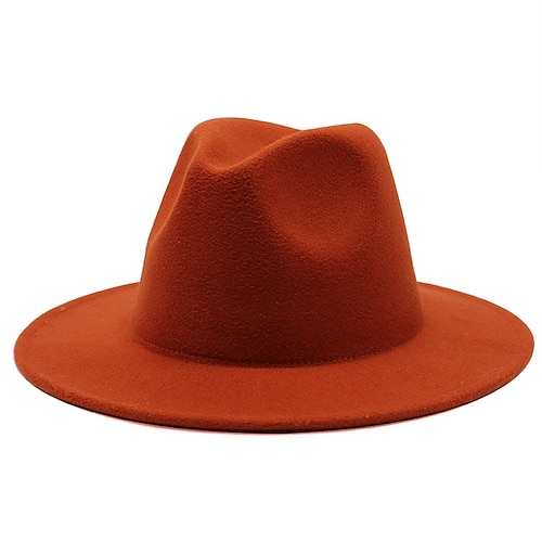 Per uomo Cappello del Kentucky Derby Cappello da Sole Cappello da Cowboy Cappello Fedora Trilby Nero Giallo Poliestere Stile Vintage Moda 18° Secolo Stato del Texas Quotidiano Festa a Tema Colore