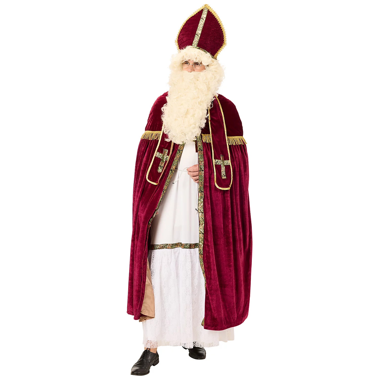 Kostüm Erzbischof für Herren, dunkelrot Image