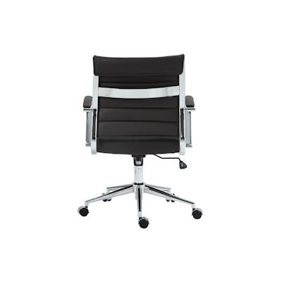 DELUKE® Bürostuhl Ergonomisch EVOK Schreibtischstuhl Echtleder Höhenverstellbarer Drehstuhl Chefsessel, Computerstuhl 130 kg Dunkelbraun Image