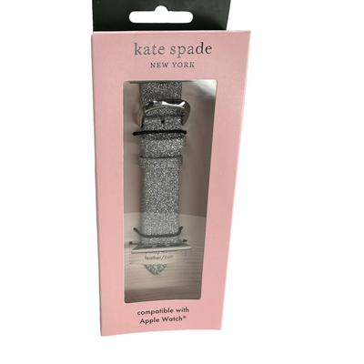 Kate Spade Accessories | Kate Spade Glitter Silver Apple Watch Strap, 38mm / 40mm | Color: Silver | Size: Os