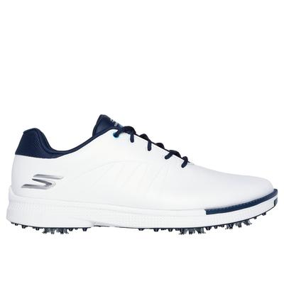 Skechers Men's GO GOLF Tempo Shoes | Size 12.5 | White/Navy | Synthetic/Textile