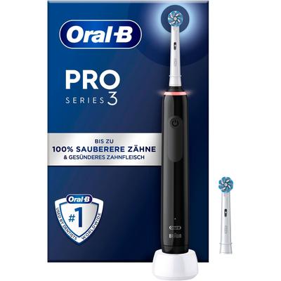 Elektrische Zahnbürste ORAL-B "3 3000" Elektrozahnbürsten schwarz 3 Putzmodi