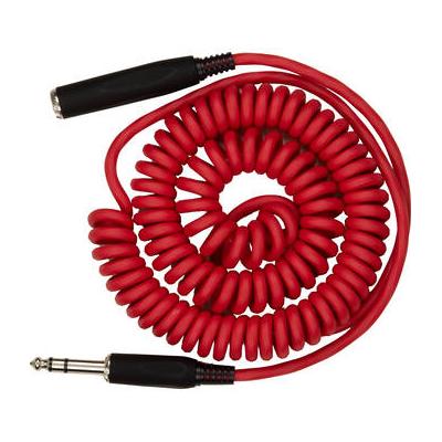 Pig Hog Hex Series Coiled Headphone Extension Cable (Candy Apple Red, 15') PHEX14-15CA