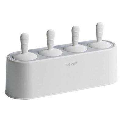 PREMIUS 4 Silicone Ice Pop Maker Mold Set, White, 9.25x2.95x4.52 Inches - White - 9.25x2.95x4.52 Inches