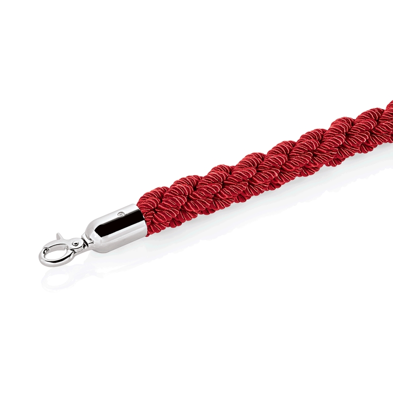 3x Verbindungskordel 1,5 m für Abgrenzungspfosten Classic, verchromt rot / silber Image