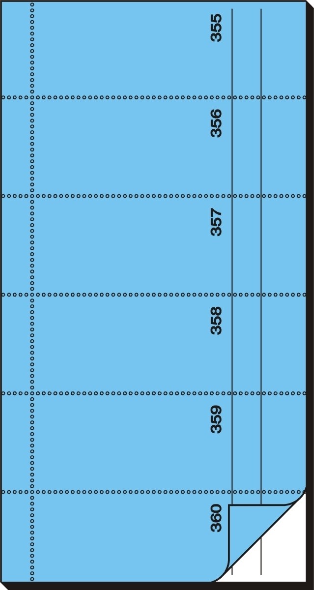 Sigel Bonbuch 360 Abrisse 105x200mm blau mit Blaupapier 2x60 Blatt Image