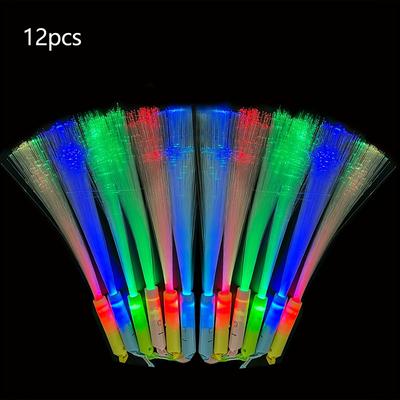 TEMU Multi-pack Led Glow Sticks For Night Events - , Switch-controlled, Fun, Party & Concert Lighting (6/12pcs)