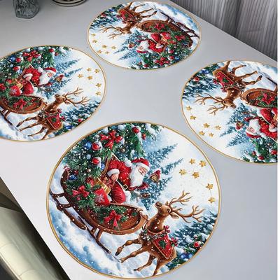 TEMU 4pcs Christmas Placemats, For Table Placemats For Dining Table Decoration 15