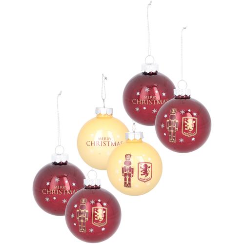 Aston Villa Weihnachts-Nussknacker-Kugelset – 3er-Pack