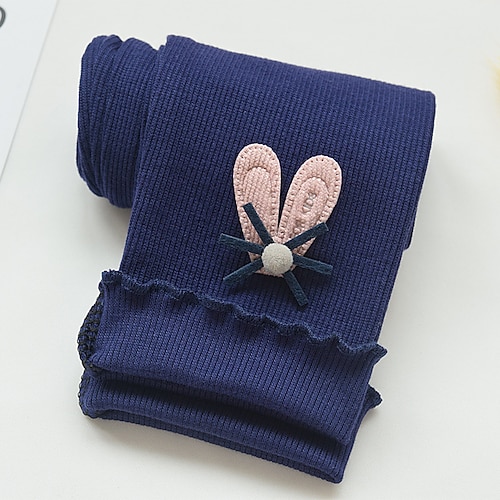 Mädchen 3D Feste Farbe Hose Gamaschen Herbst Winter Aktiv Basic kinderkleidung 4 Jahre Outdoor Casual Täglich Regular Fit Image