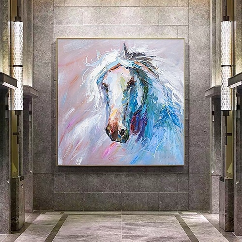 Ölgemälde mit Kuhtieren, 100 % handgemalt, strukturiertes Kuhgemälde, abstraktes, farbenfrohes Tierölgemälde, Wanddekoration, Kuhgemälde für Wohnzimmer, Bürodekoration, Wandkunst Image