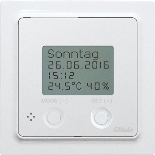 Eltako Uhrenthermostat, digital, reinweiß, IP20 Image