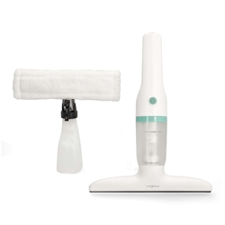 Nedis Akku-Fenstersauger - 12 W - 1200 Pa - Kapazität Schmutzwassertank: 60 ml - Abnehmbarer Schmutzwassertank - Grün / Weiss Image