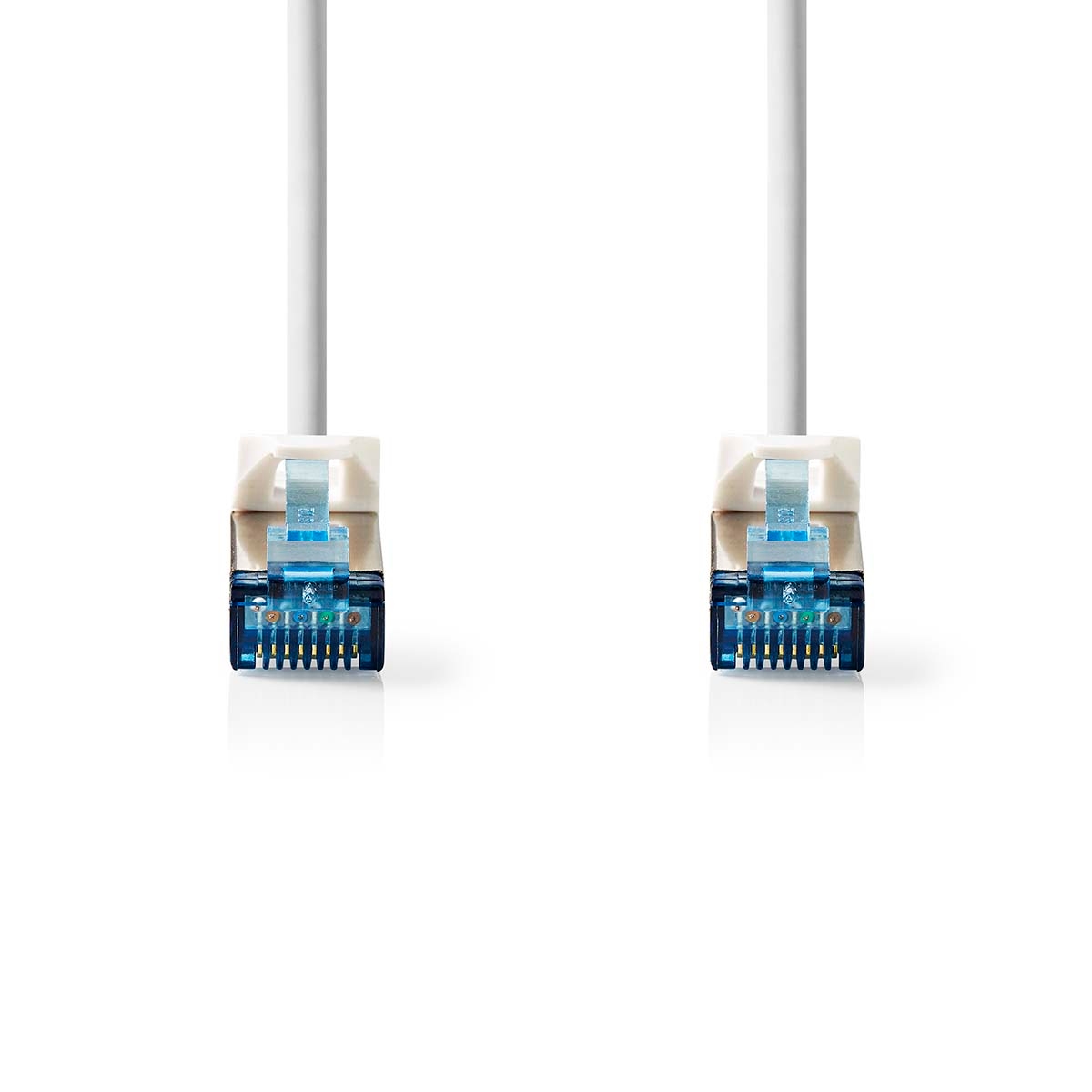 Nedis CAT6a-Netzwerkkabel - S/FTP - RJ45 Stecker - RJ45 Stecker - 10.0 m - Snagless - Rund - LSZH - Weiss - Label Image