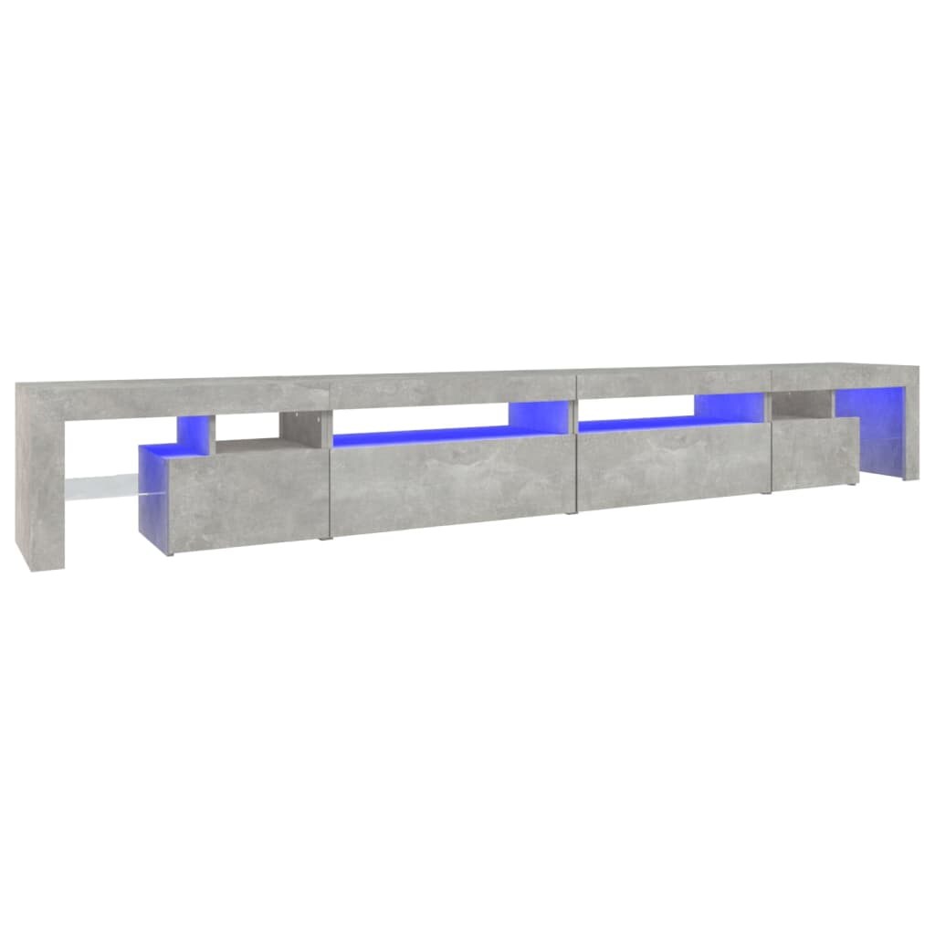 vidaXL TV-Schrank mit LED-Leuchten Betongrau 290x36,5x40 cm Image