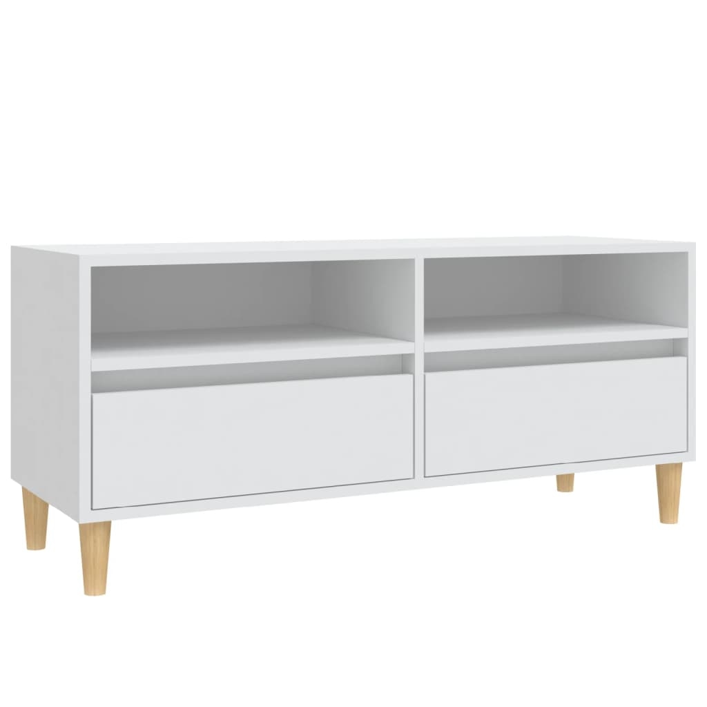 vidaXL TV-Schrank Weiß 100x34,5x44,5 cm Holzwerkstoff Image