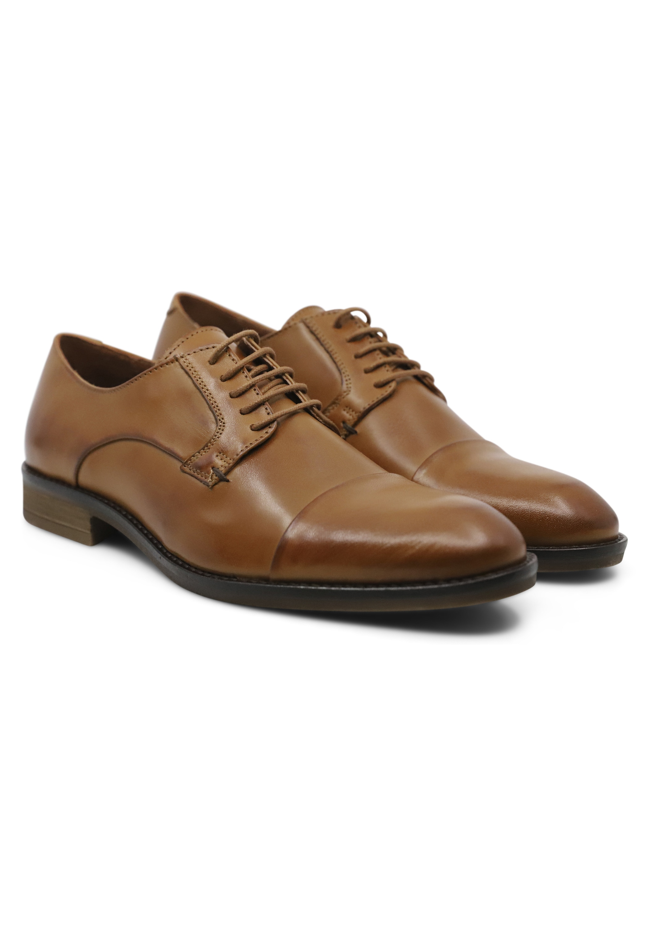 Schnürschuh LINDBERGH "Schnürschuhe", Herren, Gr. 46, braun (cognac), Obermaterial: 100% Rindsleder; Futter: 100% Schweinsleder, Schuhe Schnürschuh