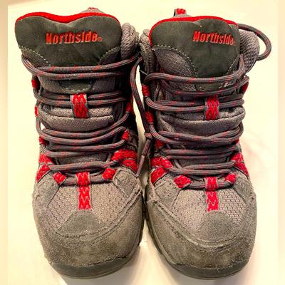 The North Face Shoes | Toddle Boy’s Hiking Boots, Northside, Size 1 | Color: Gray/Red | Size: 1b