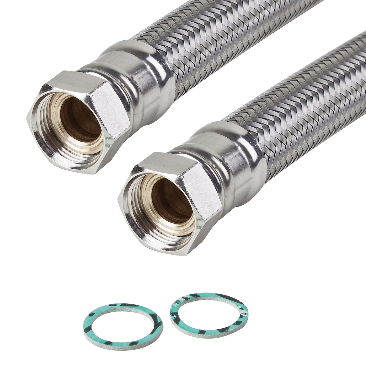 Edelstahl Panzerschlauch 3/4 Zoll 70cm 700mm DN19 Flexschlauch Image