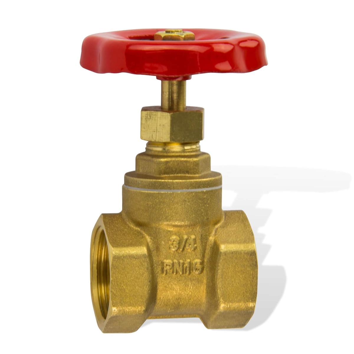 T-MAX Messing Absperrschieber 3/4 Zoll DN20 Muffenschieber Heizungsschieber Schieber Image