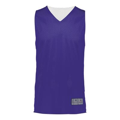 Augusta Sportswear 162 Youth Tricot Mesh Reversible 2.0 Jersey in Purple/White size Large | Polyester