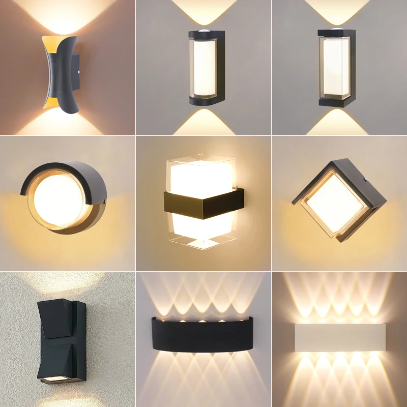 Moderne Led Outdoor Wand Licht Wasserdichte Outdoor Veranda Lichter Balkon Garten Lichter Innen Wand Lampe Wohnkultur