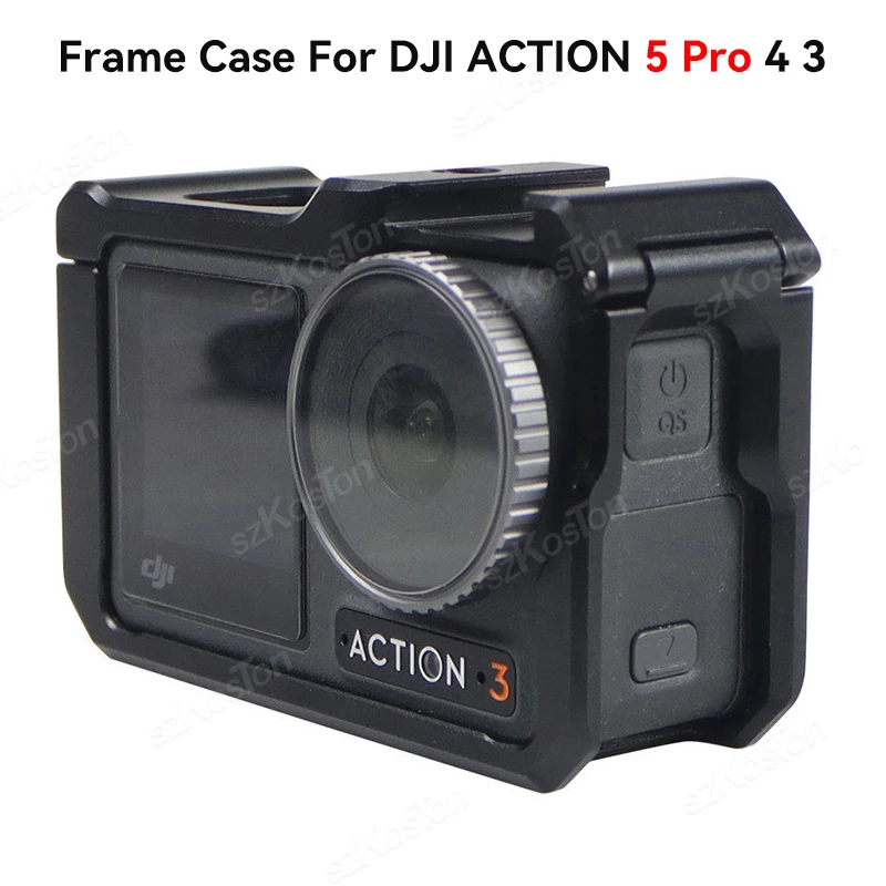Aluminium-Rahmengehäuse für DJI Osmo ACTION 5 Pro 4 3, Metallkäfig, Schnellverschluss-Halterung mit Kaltschuh, vollständiger Schutzrahmen Image
