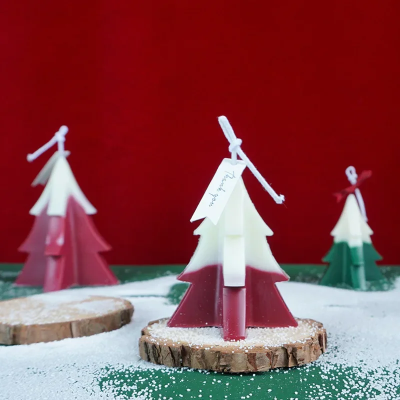 Handgemachte Kerze DIY Form Weihnachts kerzen form Kreuzform Weihnachts baum Kerze Plastik form Image