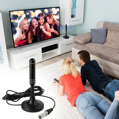Tragbare HD-TV-Antenne, digitale HD-Antenne, 20DBI HD-Digital-TV-Antenne mit Verstärker, DVB-T2, schnelle Reaktion, Indoor-Outdoor-Antenne