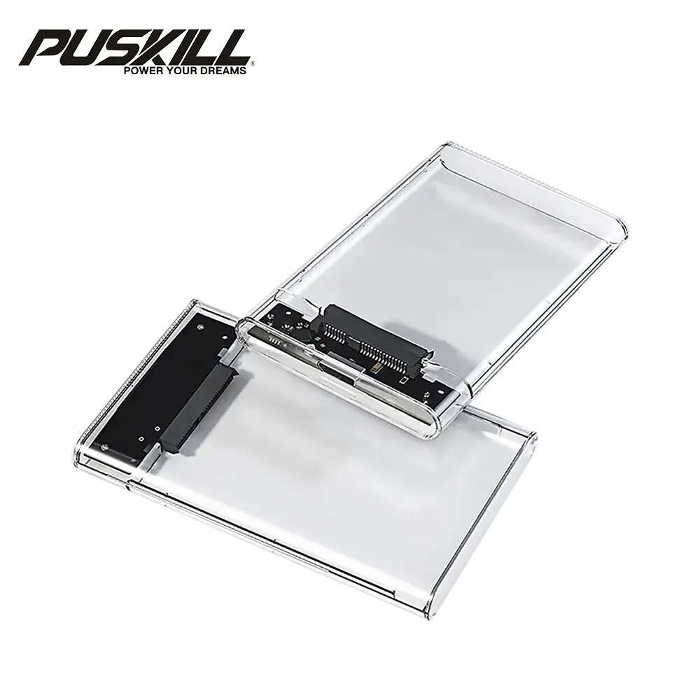 Puskill 2,5 zoll sata3 shell usb 3,0 zu sata iii festplatte boxs ssd festplatte mobile gehäuse box externe hdd hülle Image