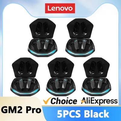 Wahl 5 Stück Lenovo Gm2 Pro Gaming Kopfhörer Tws drahtlose Kopfhörer Bluetooth 5,3 Sport Ohrhörer Rausch unterdrückung Musik Headsets Image