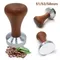 51/53/58mm Espresso Kaffee manipulieren Aluminium Coffee ware Verteiler Leveler Werkzeug Bohnen presse Hammer mit Holzgriff Bar Werkzeug neu