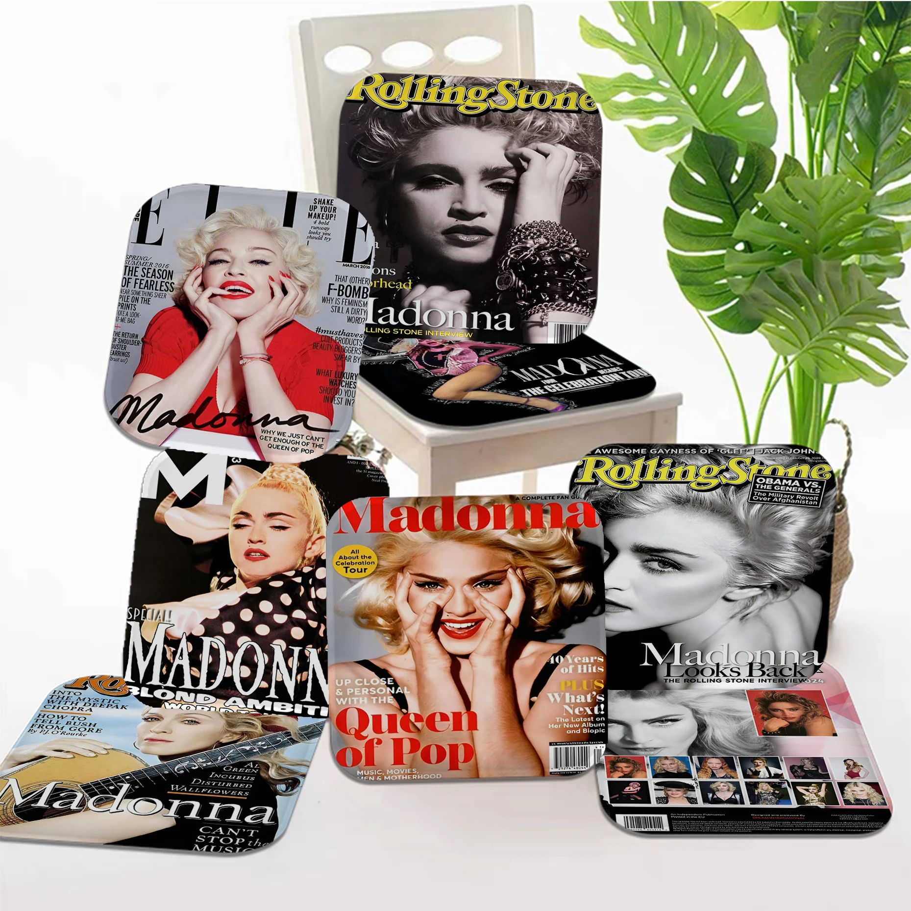 M-madonna Sänger Einfachheit mehrfarbige Stuhl matte Soft Pad Sitzkissen zum Essen Terrasse Home Office Indr Garten Gesäß Pad