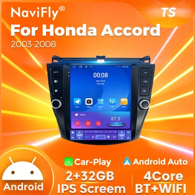 Navifly 9.7 "vertikaler Bildschirm Autoradio für Honda Accord 7 2008-Carplay Android Auto Multimedia Video Player 2din Head Unit