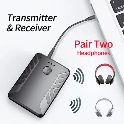 2-in-1-Bluetooth 5.0-Adapter, Audio-Empfänger, Sender, kabelloser Stereo-Audio-Adapter, 3,5 mm AUX Image