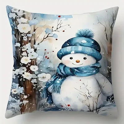 1 stücke Weihnachts kissen Set-Rentier, Schneemann und Weihnachts mann Muster weiche Polyester Image