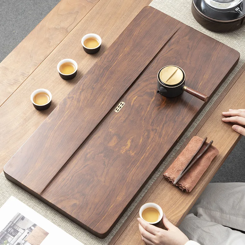 Das gesamte Stück Teetablett aus massivem Holz, Heim-Teeset, Büro, einfacher Teetisch, Birne, chinesisches großes Teetablett, Bakelit-Modelle