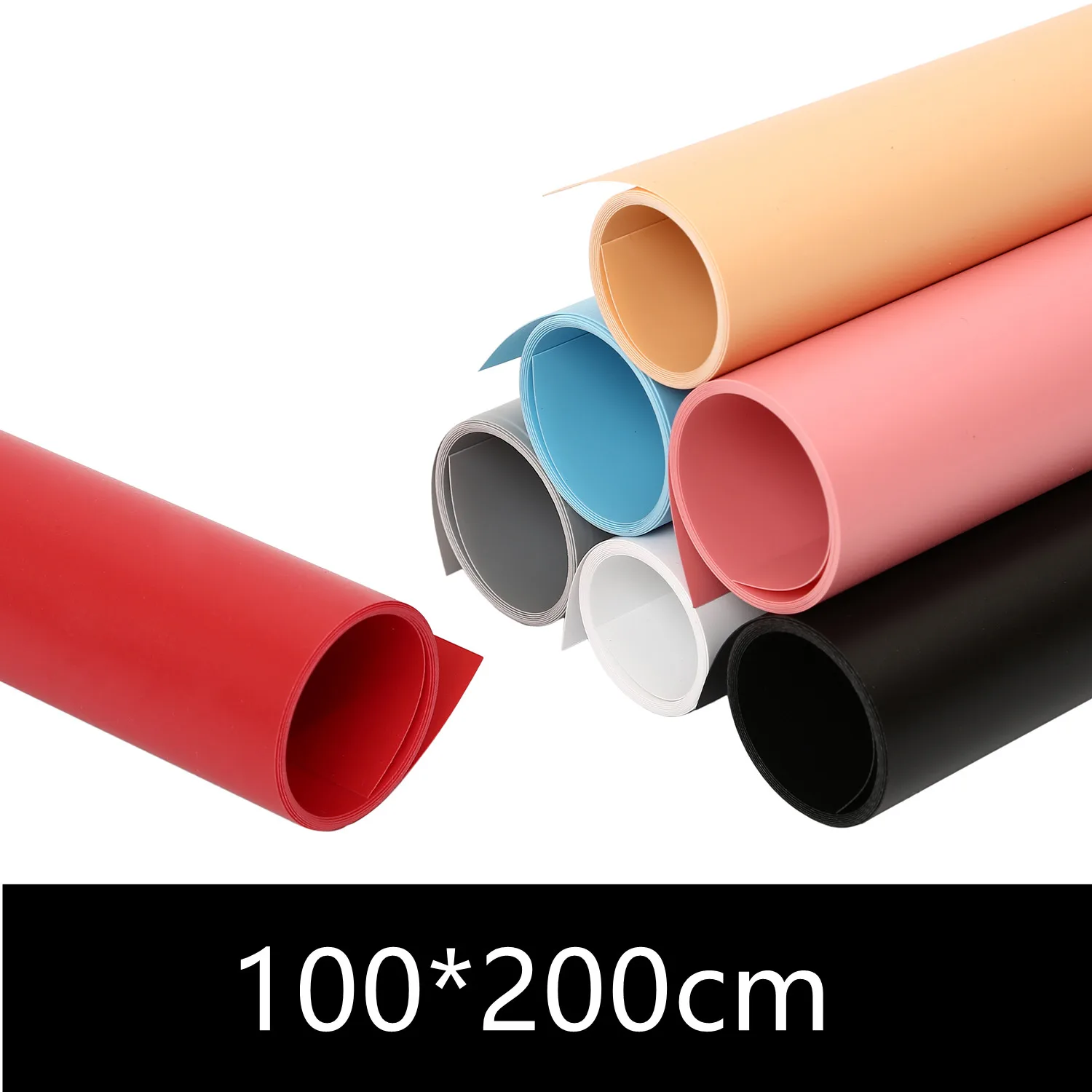 100 x 200 cm weiß schwarz grau PVC-Material Anti-Falten-Hintergründe Hintergrund für Fotostudio-Fotografie-Hintergrundausrüstung Image
