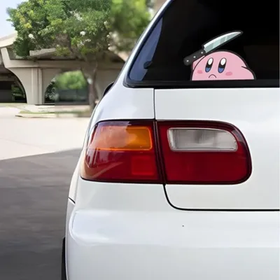 Star Kirbi Anime Autoaufkleber Kawaii Wasserfest Vinyl Aufkleber Autodekoration Anime Autozubehör Geeignet für Autos und SUV Image