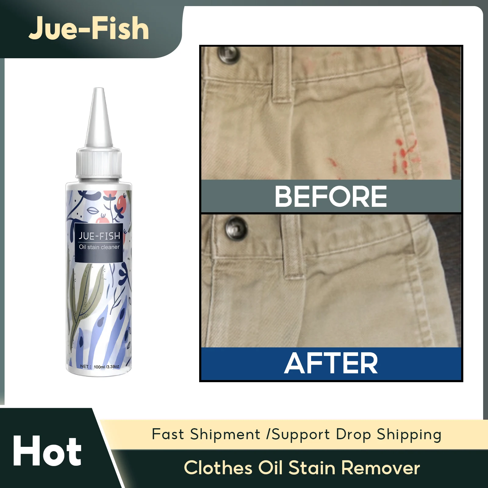 Kleidungsöl-Fleckenentferner, Staubreiniger, hartnäckiger Schmutz, Ölreinigung, Waschen, Mehrzweck-Wäsche-Entfettungsmittel für Stoff, Stoff Image