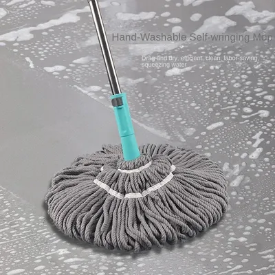 Heißer Verkauf grauer Mikro faser Home Mop Boden reinigung Squeeze Wasser trocken nass drehen Sie die Wringing Wasser reinigung Labore ving Mops