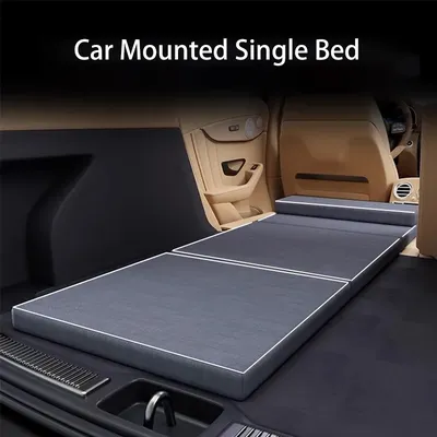 Car Travel Bed Folding Bed Non Inflatable Camping Bed Office Rest Mat With Pillow Car Rear Sleeping Pad Folding Extension Board