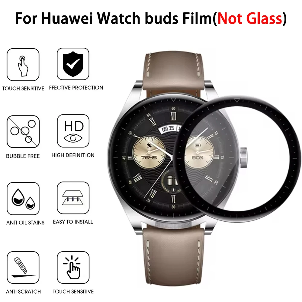 Schutz folie für Huawei Watch Buds HD Clear 3D gebogene Soft Edge Cover Displays chutz folie für Huawei Buds Smartwatch Zubehör Image