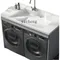 ZC Alumimum Balcony Double Washing Machine All-in-One Cabinet Dryer Combination Laundry Tub Quartz Stone Inter-Platform Basin