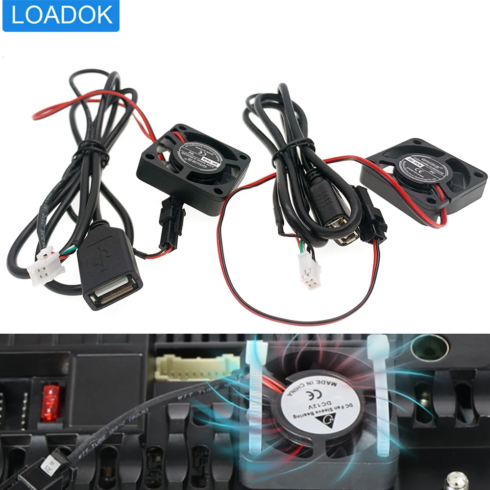 4 6 Pin Auto Radio USB Kabelbaum Kabel Lüfter Für Android Multimedia Navigation Player Kopf Einheit Zubehör Image