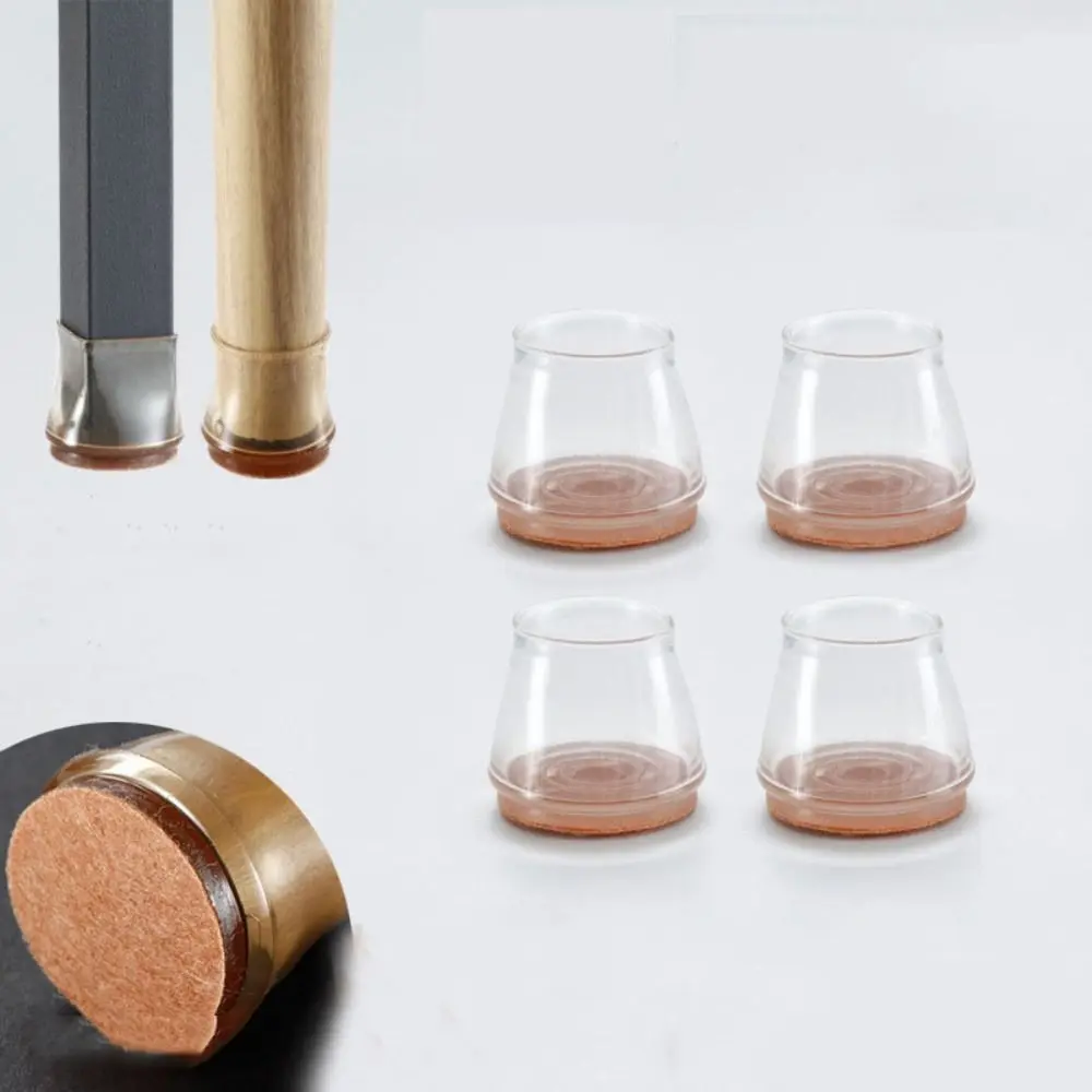 Runder Stuhl Bein bodenschutz Silikon Stuhl Bein kappen Bodenschutz mit Filz Image